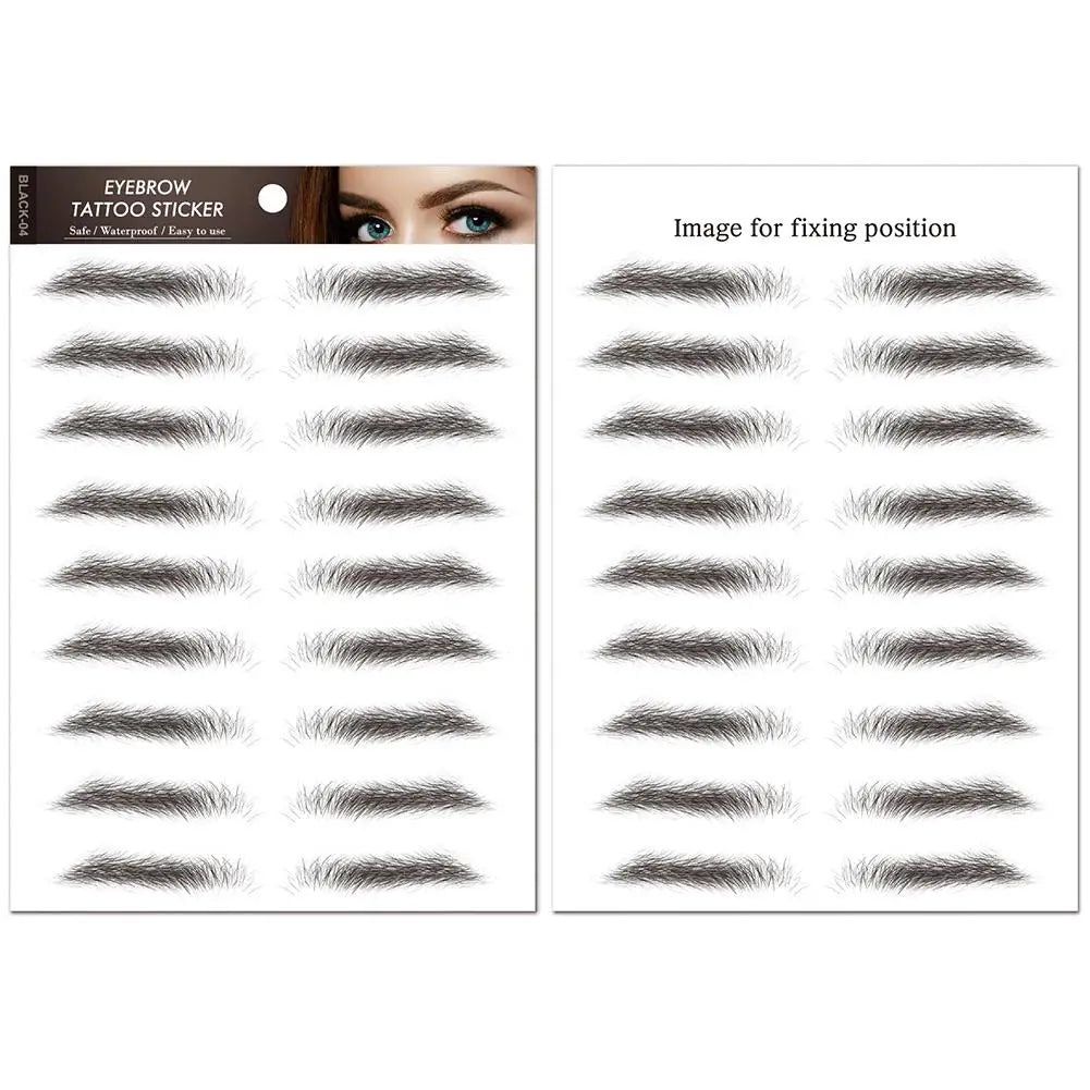 6D Hair Like Eyebrows Stickers Makeup Waterproof Eyebrow Eyebrow Long Natural Hair-liked Authentic Eyebrow Tattoo Sticker