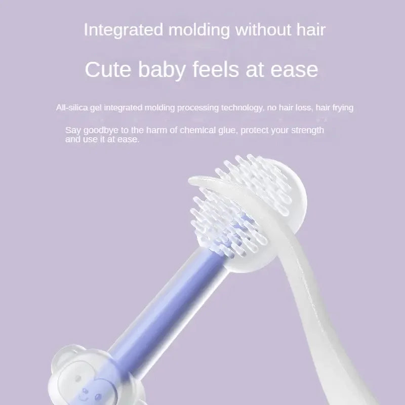 Baby Silicone Toothbrush 3d Wrapped Teeth Tongue Massage Brush Gently Cleans Milk Stains For Training Brush Teeth Child