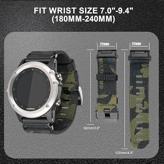 QuickFit 22mm 26mm Nylon Strap For Garmin Fenix 7 7X 6X Pro/Epix Pro Gen 2 51mm 47mm/Fenix6 5Plus 5XPlus Braided Watchband