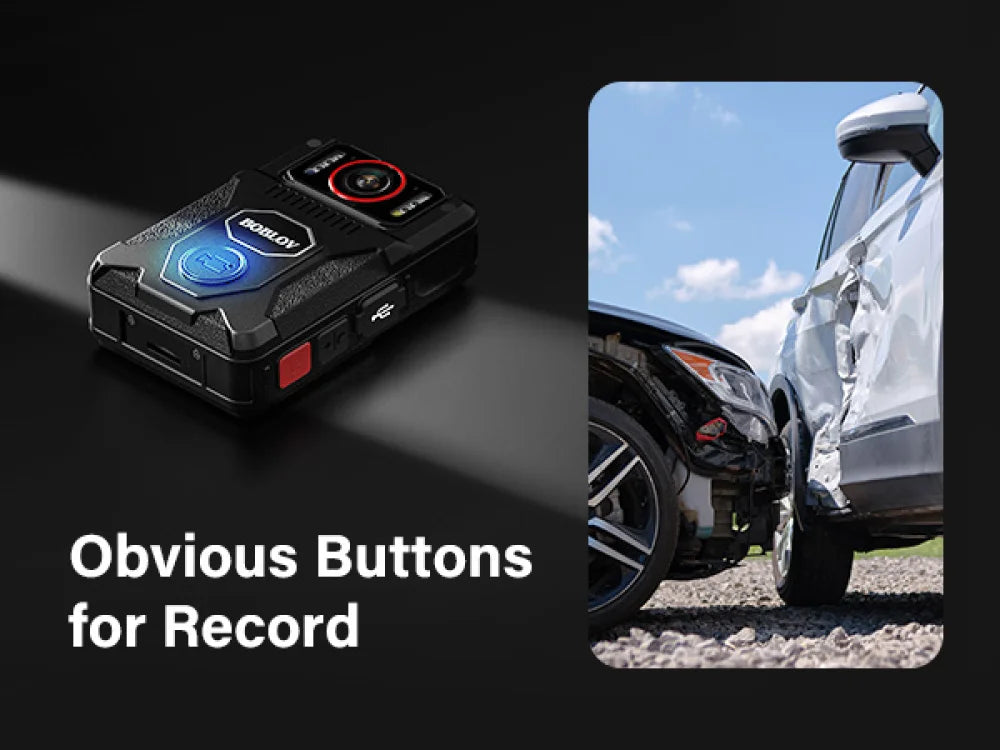 BOBLOV M7 Pro 4K GPS Body Mounted Camera 128GB Video Recorder 180° Rotate Camera 4000mAh Battery 15 Hours Recording GPS Bodycam