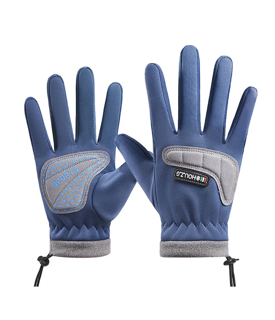 GTUBIKE Kids Winter Gloves Thicken Plus Velvet Cycling Riding Mittens Warm Waterproof Children Bicycle Gloves for Boys Girls