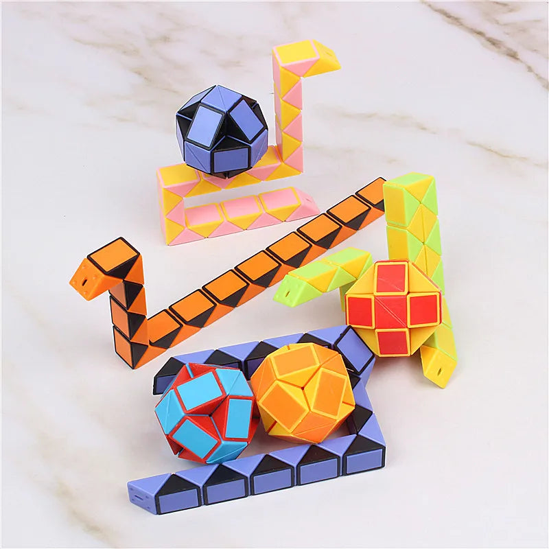 1/20Pcs Folding Magic Snake Ruler Puzzle - Antistress Educational Toy with Birthday Party Favors and Goodie Bags Party Gift