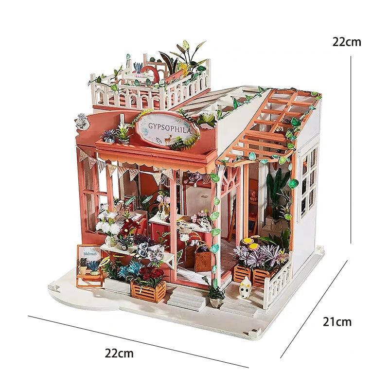 DIY Mini Dollhouse Wooden Small House 3D Puzzle Assemble Building Model Home Bedroom Decoration With Furniture Doll House Gifts