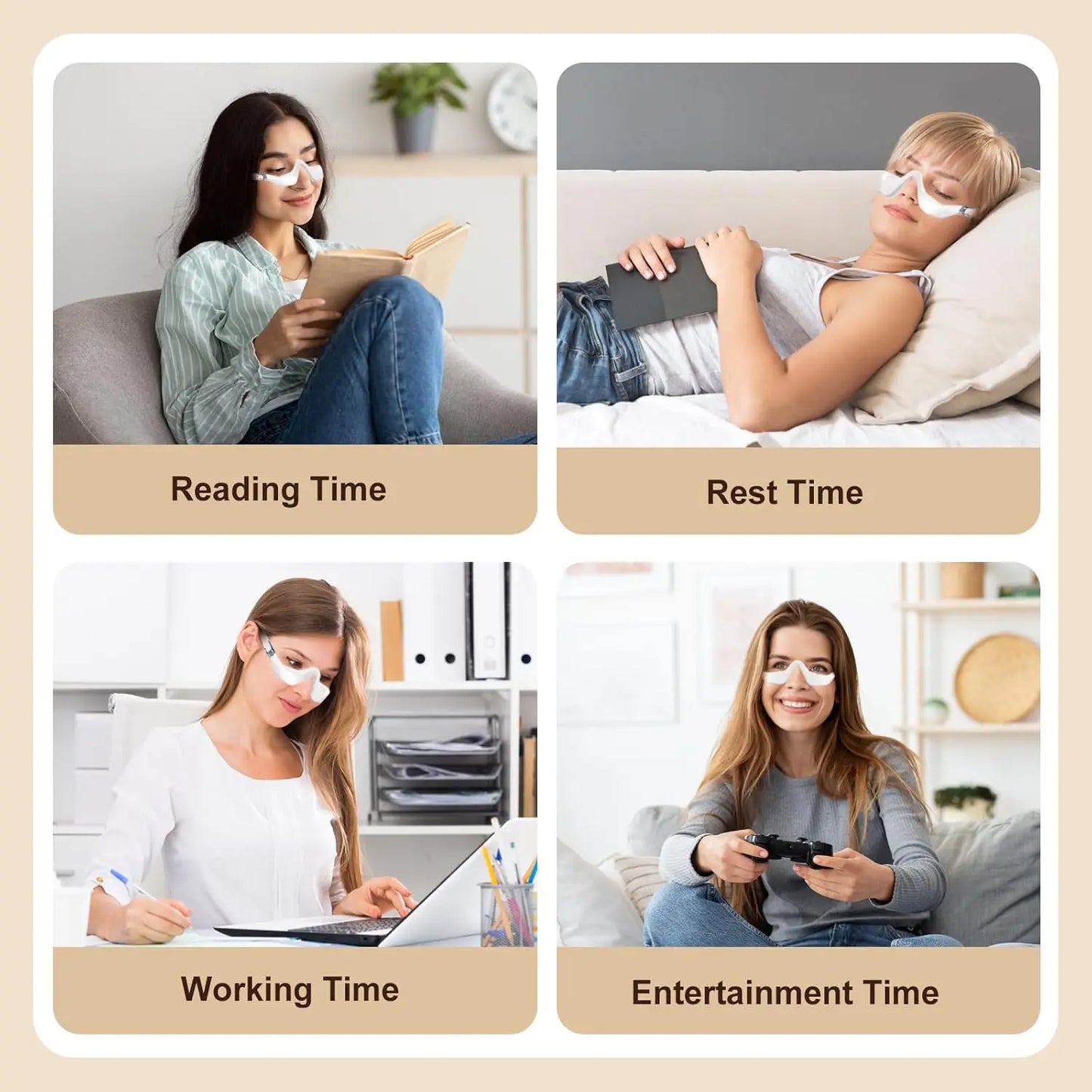 Eye Massager 3D Red Light EMS Eyes Relax Massager Fatigue Relief Lighten Dark Circles Smooth Eye Fine Line Beauty Eye CareDevice