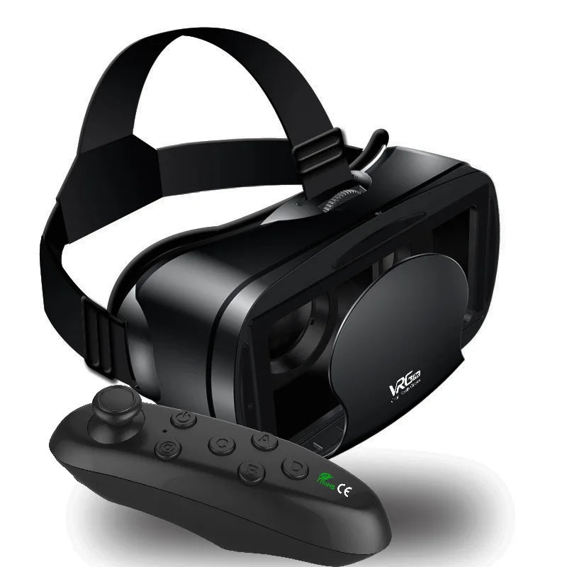 VR Glasses Virtual Reality 3D VR Glasses Google Cardboard Headset for Use with Smartphone Android Virtual Glasses with Gamepad