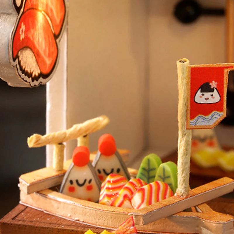 Wooden Miniature Doll House DIY Handmade Assembly Model Building Kit With Dust Cover 3D Puzzle Dollhouse Toys Birthday Gifts