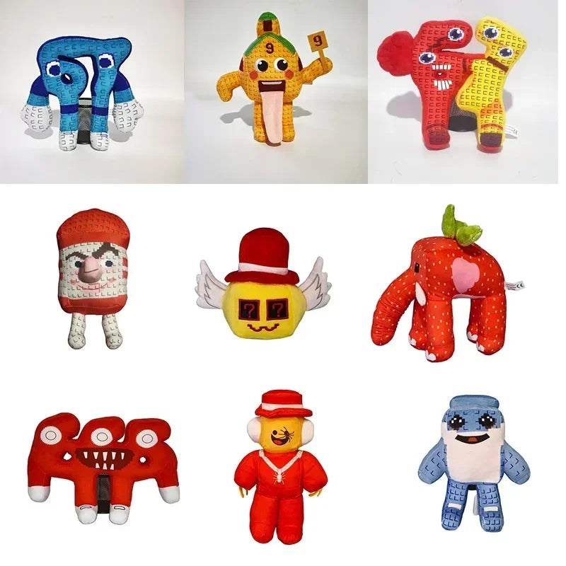 NEW Steal A Brainrot Esok Sekolah Plush Sammy Jandel Strawberry Elephant Plushie Cute No. 9 House Stuffed Doll Toy Fans Gift