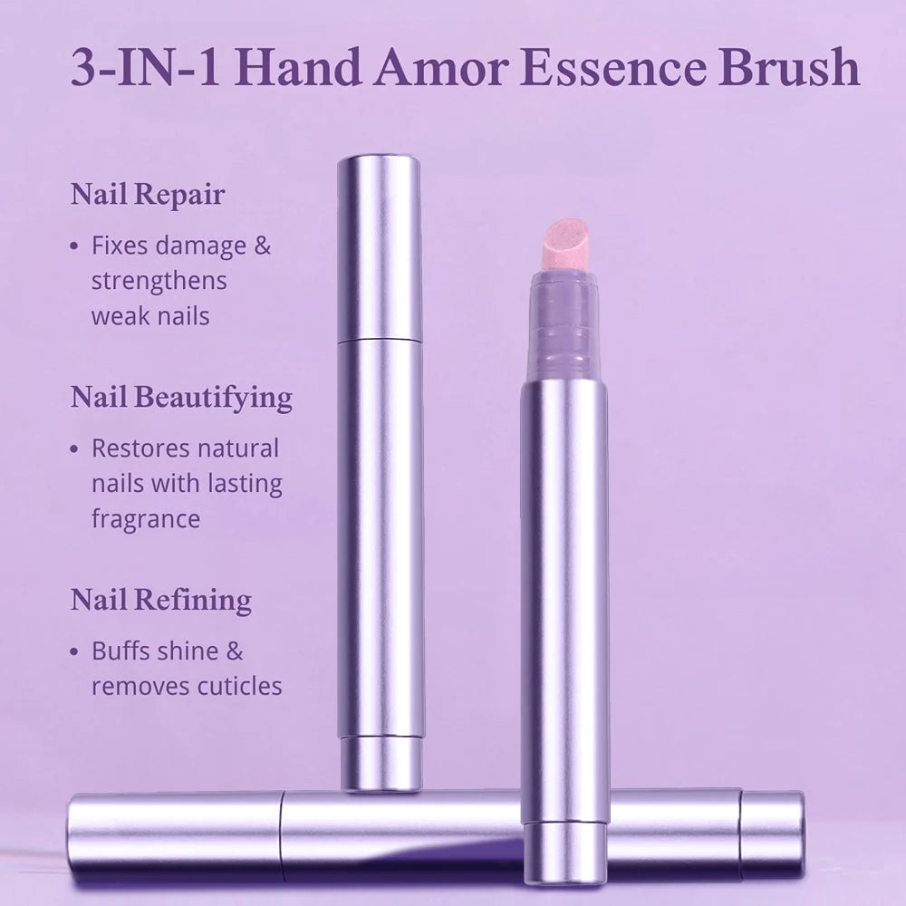 1/2/3PCS 3-in-1 Cuticle Oil Pen DeadSkin Remover Cuticle Pusher Grinding Pen With Ceramic Tip Cuticle Remover Pen Nail Care Tool