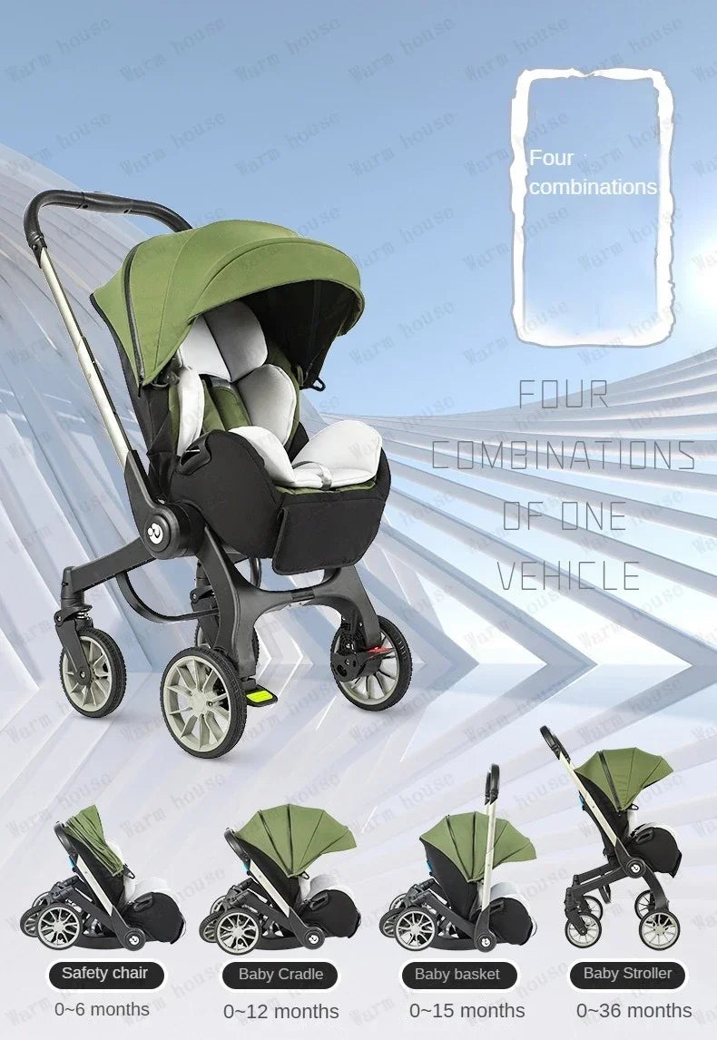 EU STOCK Foldable Lightweight baby stroller Multifunctional Four Wheels poussette bebe 3 en 1 Portable baby wagon