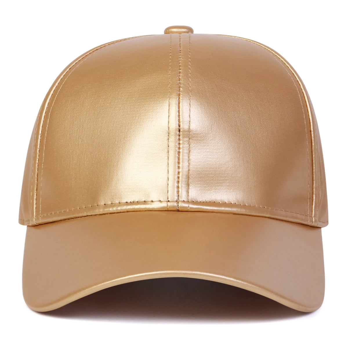 Unisex Light Panel Solid Color PU Leather Baseball Caps Spring Autumn Outdoor Adjustable Casual Hats Dad Hat Sunscreen Hat