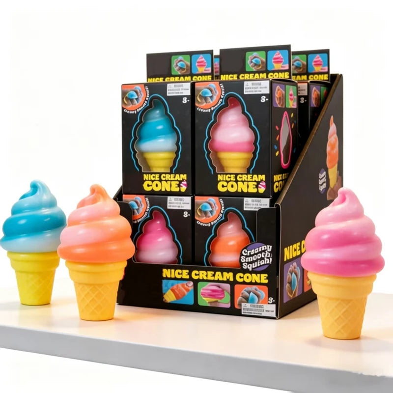 NeeDoh Ice Cream Stress Ball Fidget Toys Anxiety Stress Relief Sensory Toys Nice-Sicle Anti-Anxiety Squeeze Object For Kids
