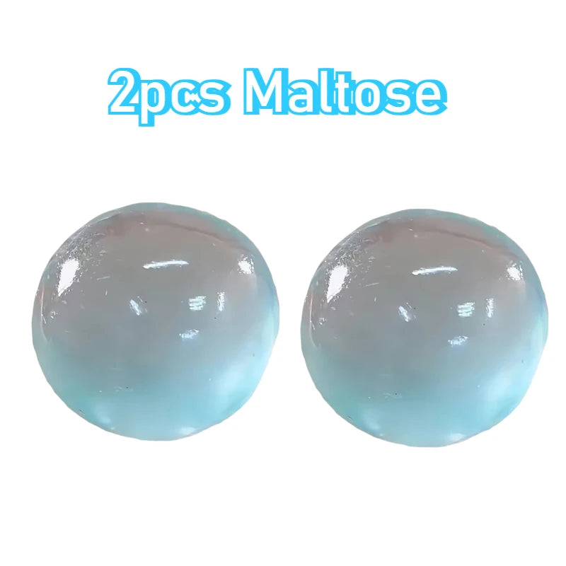 Blue Transparent Maltose Squishy Toy, Cute Mochi Soft Simulated Ball, Fast Rebound Anti Stress Fidget Decompression Toy