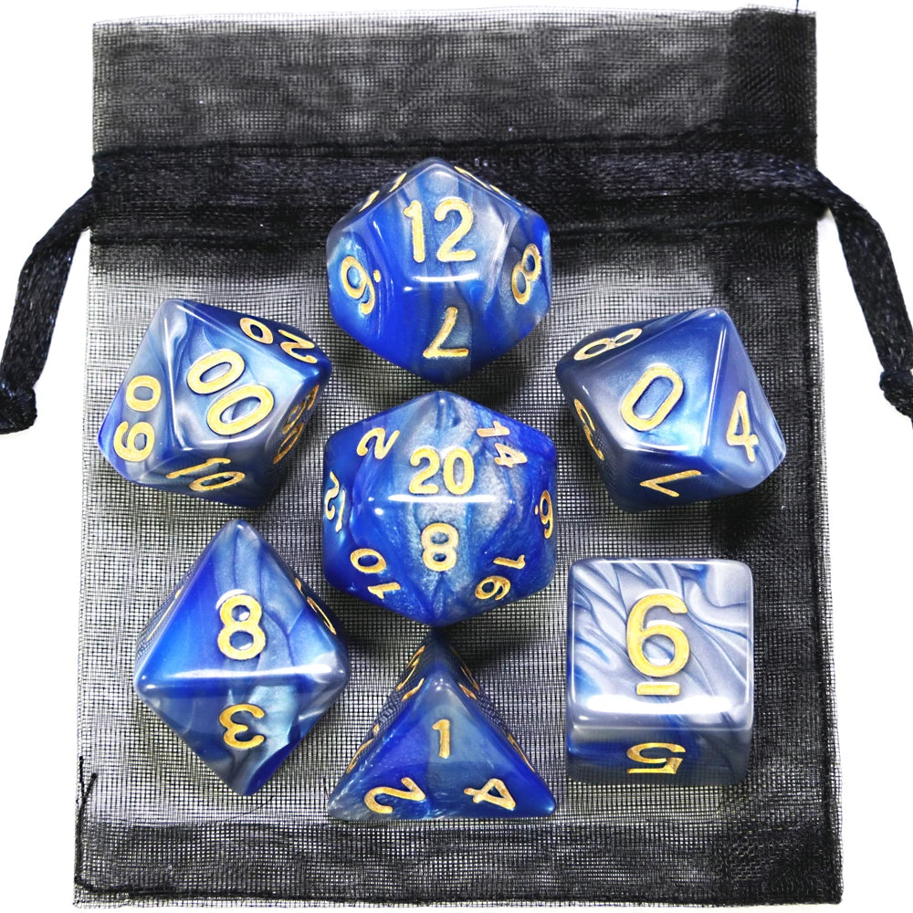 Dice DND Game Dice Role Dice Mixing Colours Dice Set With Bag 9 Different Styles Available For Portable RPG TRPG Games