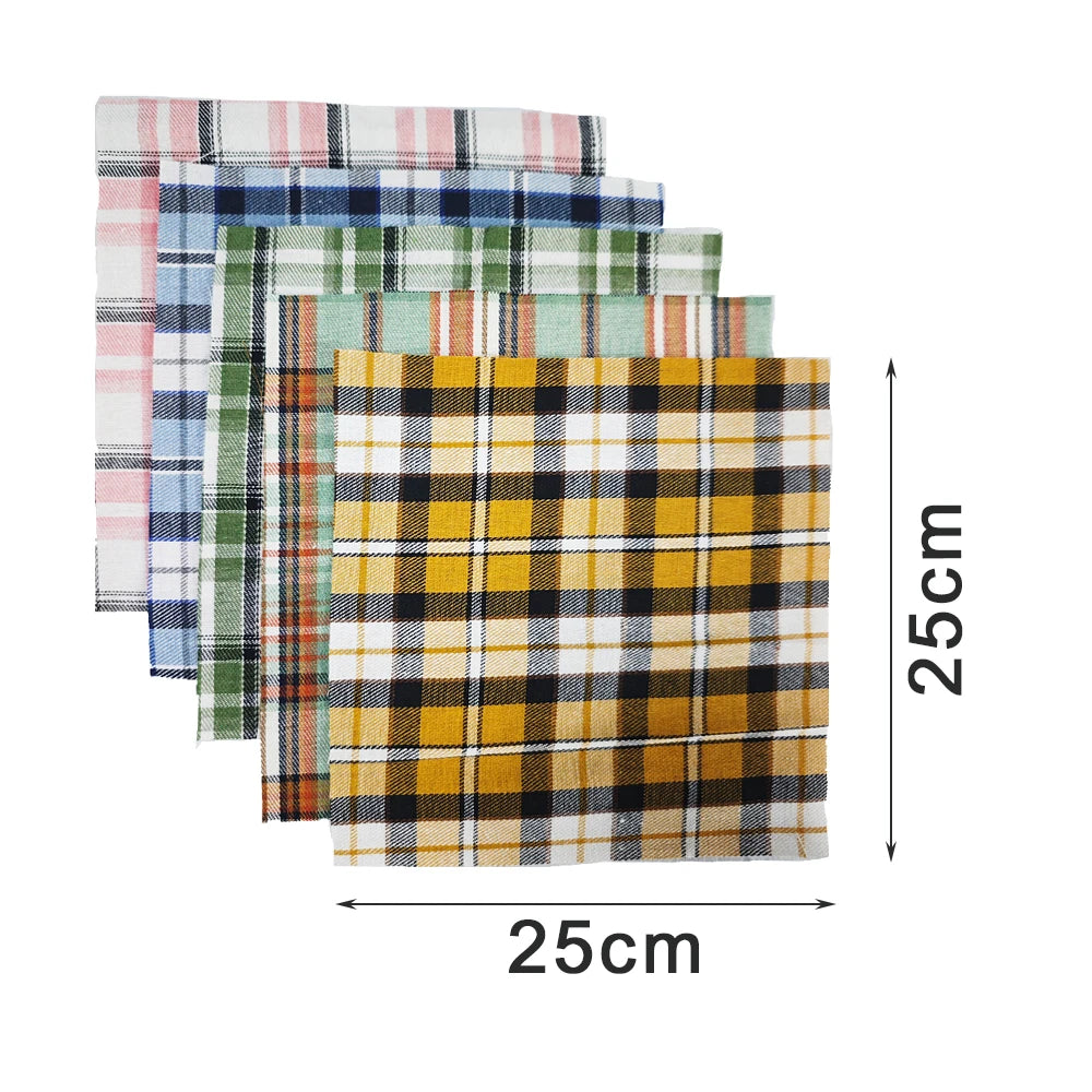 Teramila 25x25cm5-6PC/Lot Polyester-Cotton Plaid Patchwork Printed Cloth Sewing Quilting Fabric Needlework DIY Handmade Material