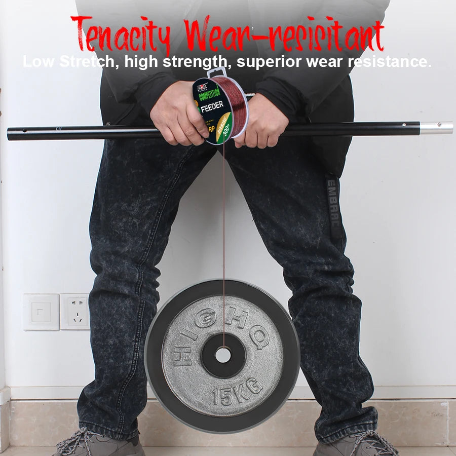 FTK 3D Invisible Carp Fishing Line Nylon150m/300m Super Strong Monofilament Fluorocarbon Tensile Spot Line for Pesca