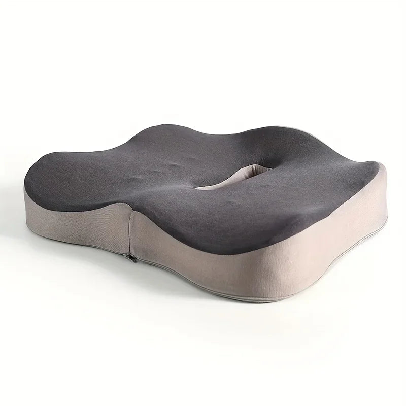 Ergonomic Memory Foam Seat Cushion for Office Chairs & Cars - Posture Support, Butt Pain Relief, Easyclean Material
