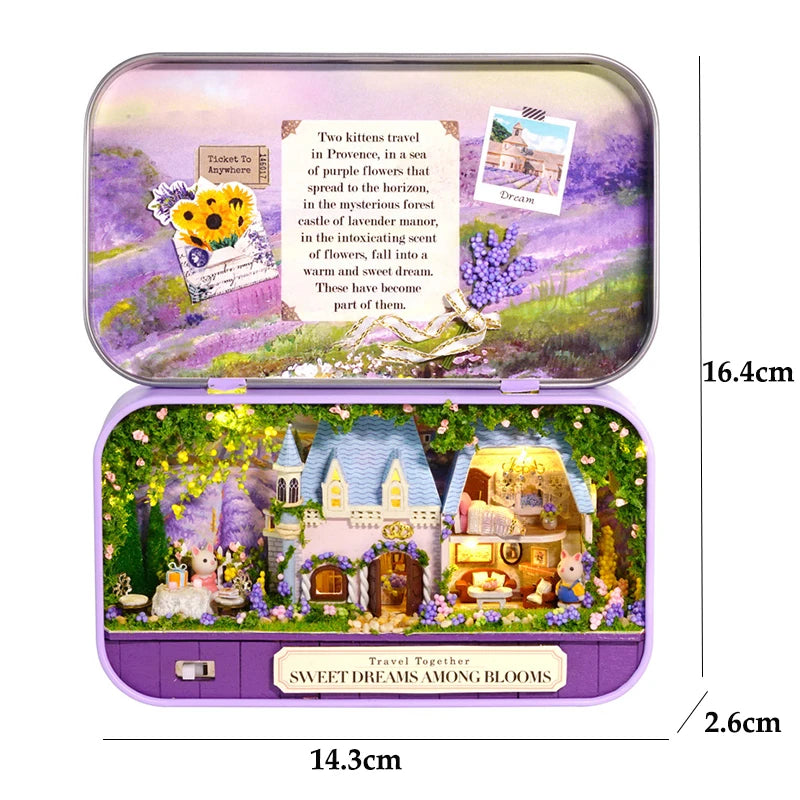 DIY Wood DollHouses Handmade Funny Box Theatre Miniature Box Cute Doll Houses 3D Puzzle Assembly Kits Birthday Gift Wooden Toys