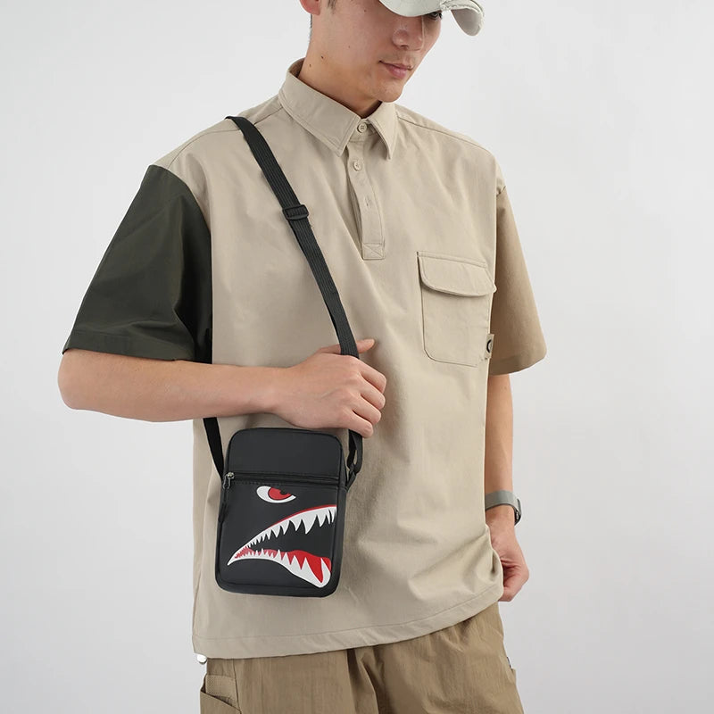 Men's Casual Oxford Shoulder Bag - Unisex Crossbody Phone Pouch with Adjustable Strap (Travel Waist Pack & Chest Bag)