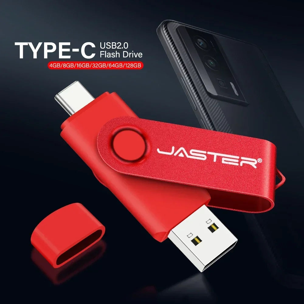 Multifunctional OTG 2 IN 1 Type-c USB Flash Drive Pendrive 128GB Cle Usb Флэш-накопител Stick 32/64 GB Pen Drive for Phone