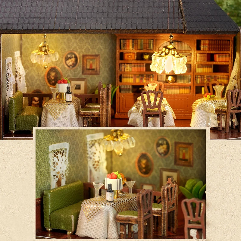 DIY Wooden Doll Houses Mini Assembly Handmade Small House Creative Scene Decoration DollHouse For Toys Birthday Gifts