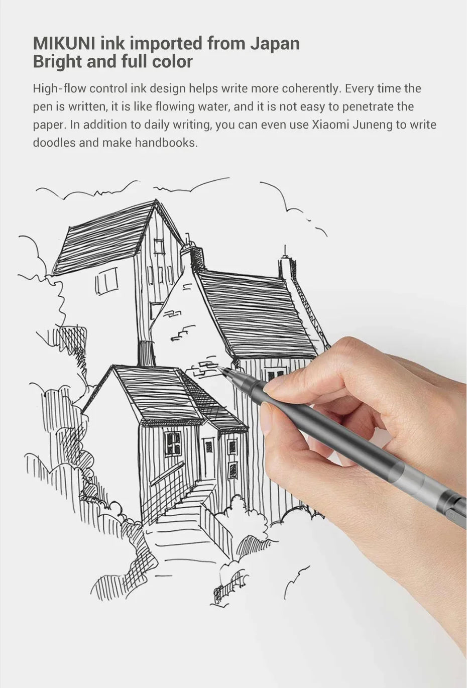 Xiaomi Super Durable Writing Sign Pen 0.5mm Gel pen Signing Pens Smooth Switzerland Refill Red Black Ink Pen Ballpoint Pen