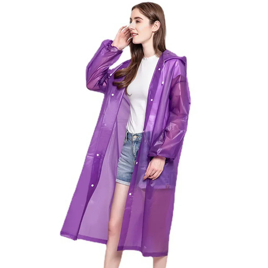 High Quality 1piece 145*68CM EVA Unisex Raincoat Thickened Raincoat Women Waterproof Men Black Camping Waterproof Rainwear Suit