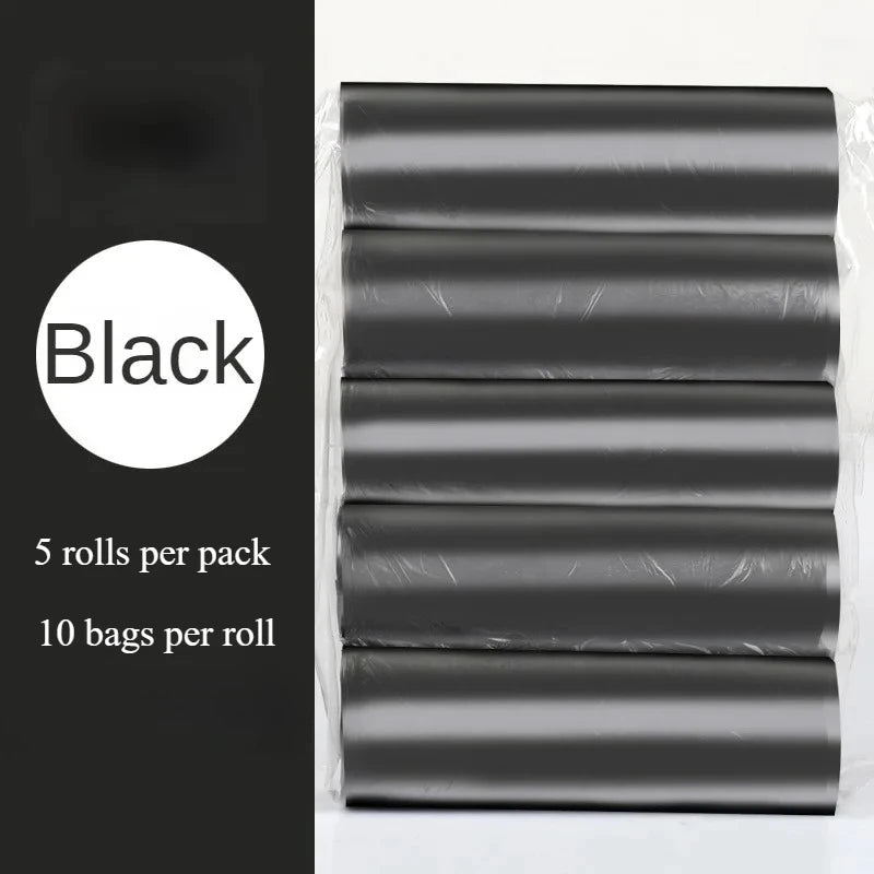 5 Rolls/pack Household Disposable Trash Pouch Small Trash Bags Kitchen Storage Garbage Bags Cleaning Waste Bag Plastic Bag