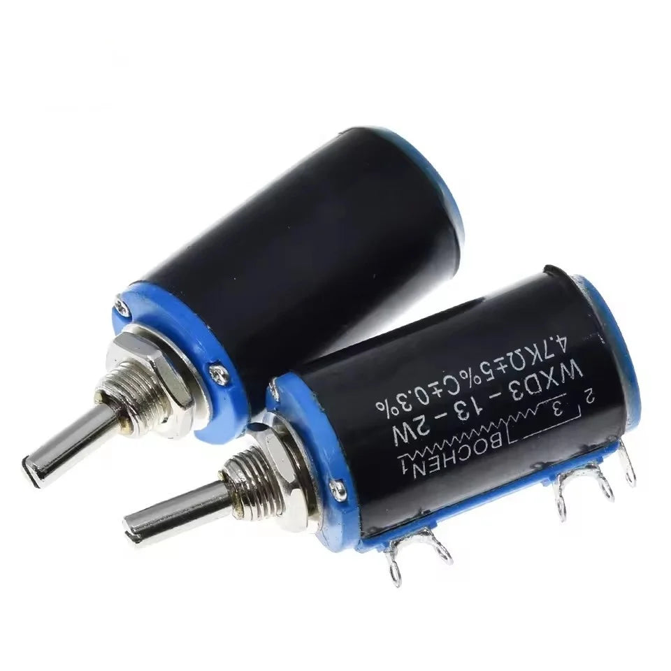 WXD3-13-2W 10K 100/220/470/680 ohm WXD3-13 2W Wirewound Multi-Turn Potentiometer 1K 2.2K 4.7K 5.6K 6.8K 47K 100K Potentiometer
