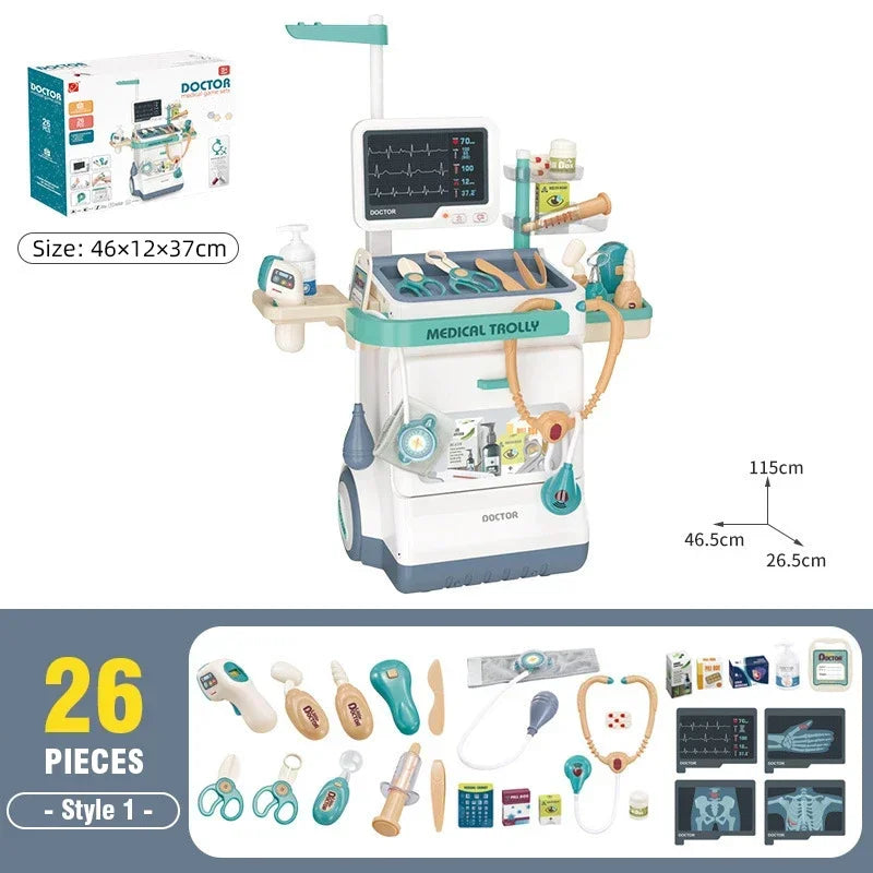 Kids Doctor Toy Pretend Doctor Playset for Toddlers with Medical Station Stethoscope Role Play Kit Medical Toy for Girls Boys
