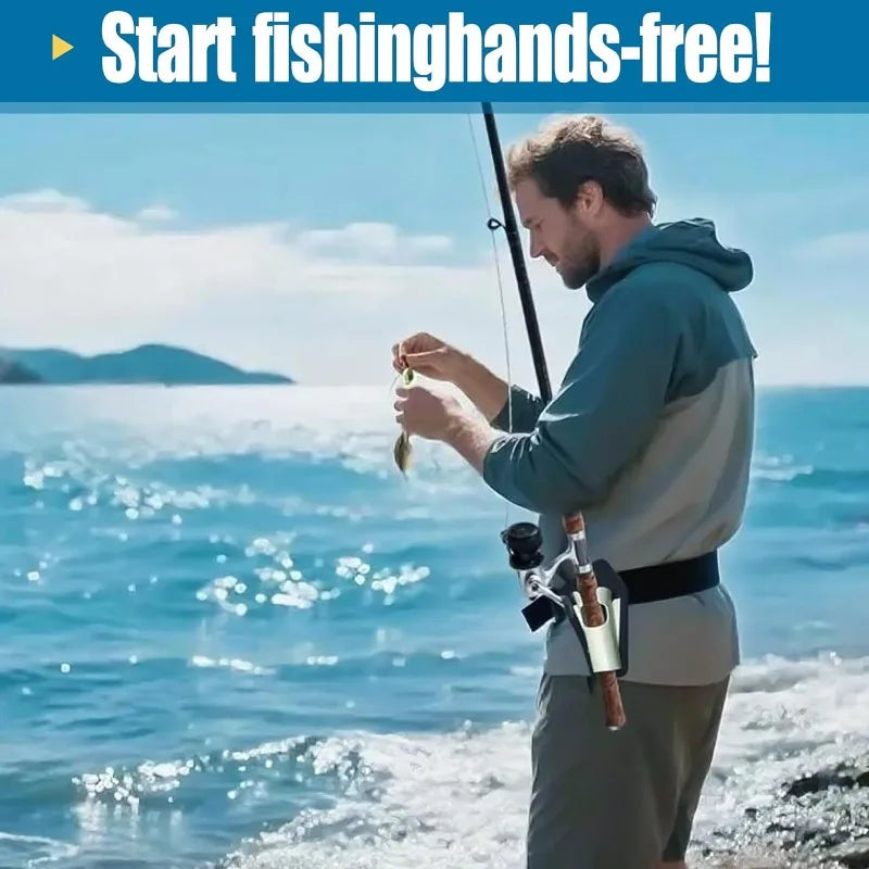 1PC Outdoor Fishing Rod Waist Holster Hands-Free Slide-In Design Durable Quick Access Compartments Fly Bank Fishing