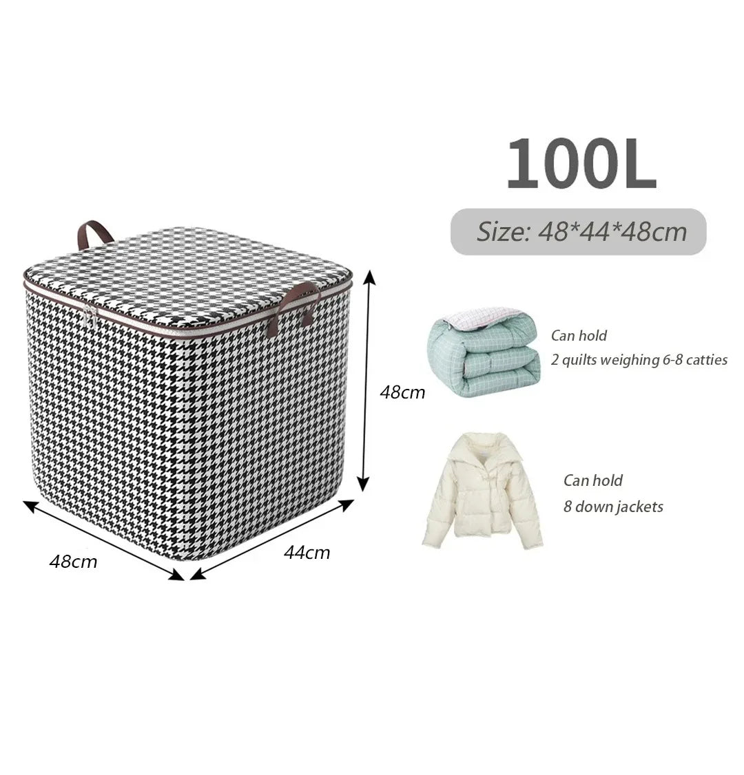 Organizer Clothes Storage Bags Large Capacity Quilt Moving Box Tote Bag Dustproof Clothing Wardrobe Home