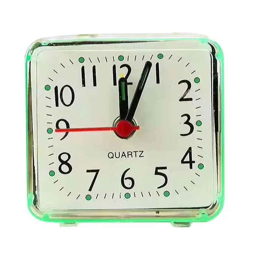 Small Battery Operated Quartz Alarm Clock with Beeping Sound for Bedside Use Featuring Clear Numbers and Reliable Performance