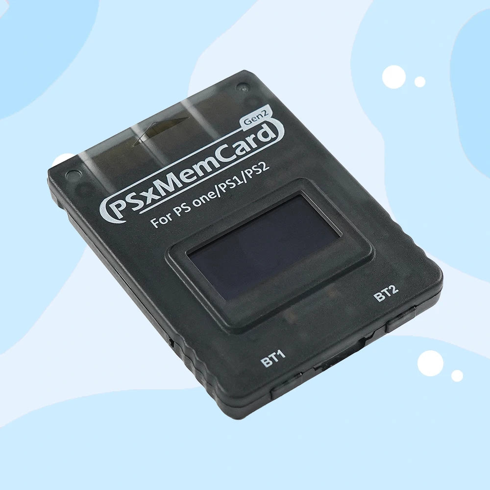Bitfunx PSxMemCard Gen2 Store Game Saves for PS1 and PS2 Games for PlayStation1 PS one Playstation2 Game Consoles