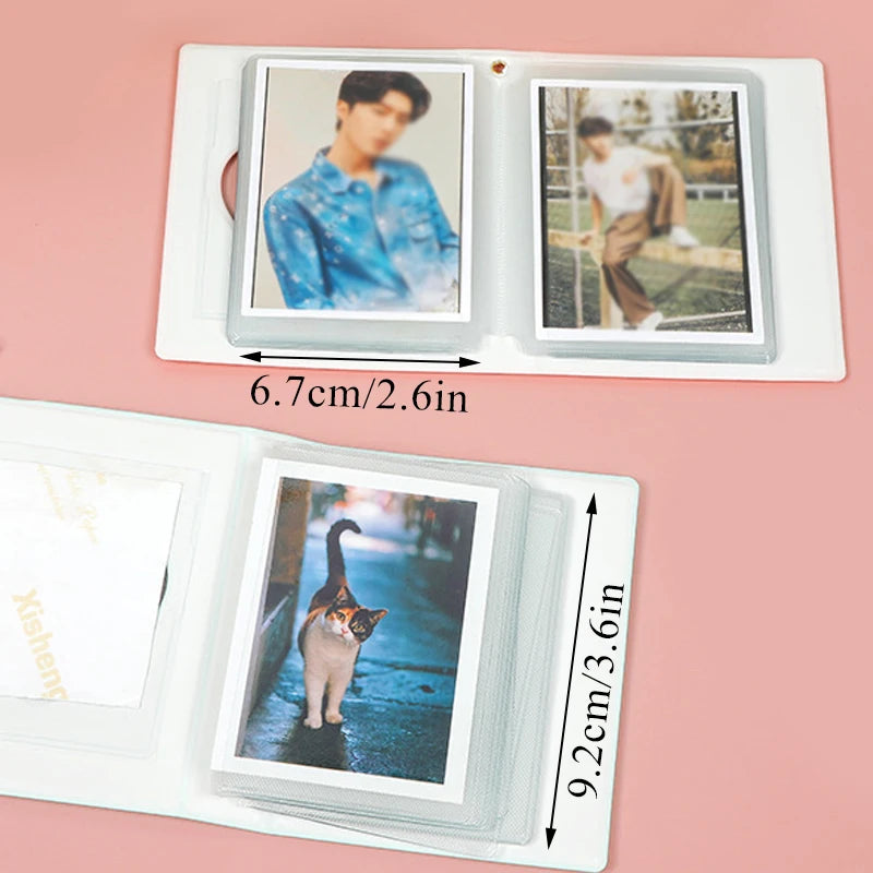 A5 Kpop Photocard Holder Binding Photo Cards Holder in Polaroid Album Book 3 Inches Heart Photo Card School Stationery Binder