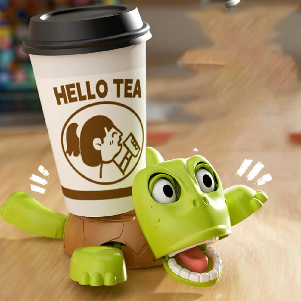 Quirky Turtle Coaster 3D Printed Panicked Turtle Insulated Coaster Ornament Stress Relieve Funny Mug Base Decor Cup Pad