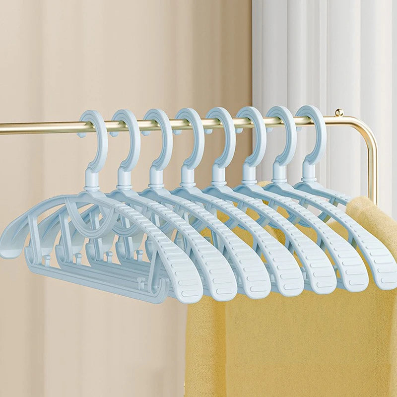 Thiened Wide Oulder Clothes Hanger Home Anti-Slip Hanging Clothes Hanger Large Size Plastic Rotatable Clothes Hangers Organizer