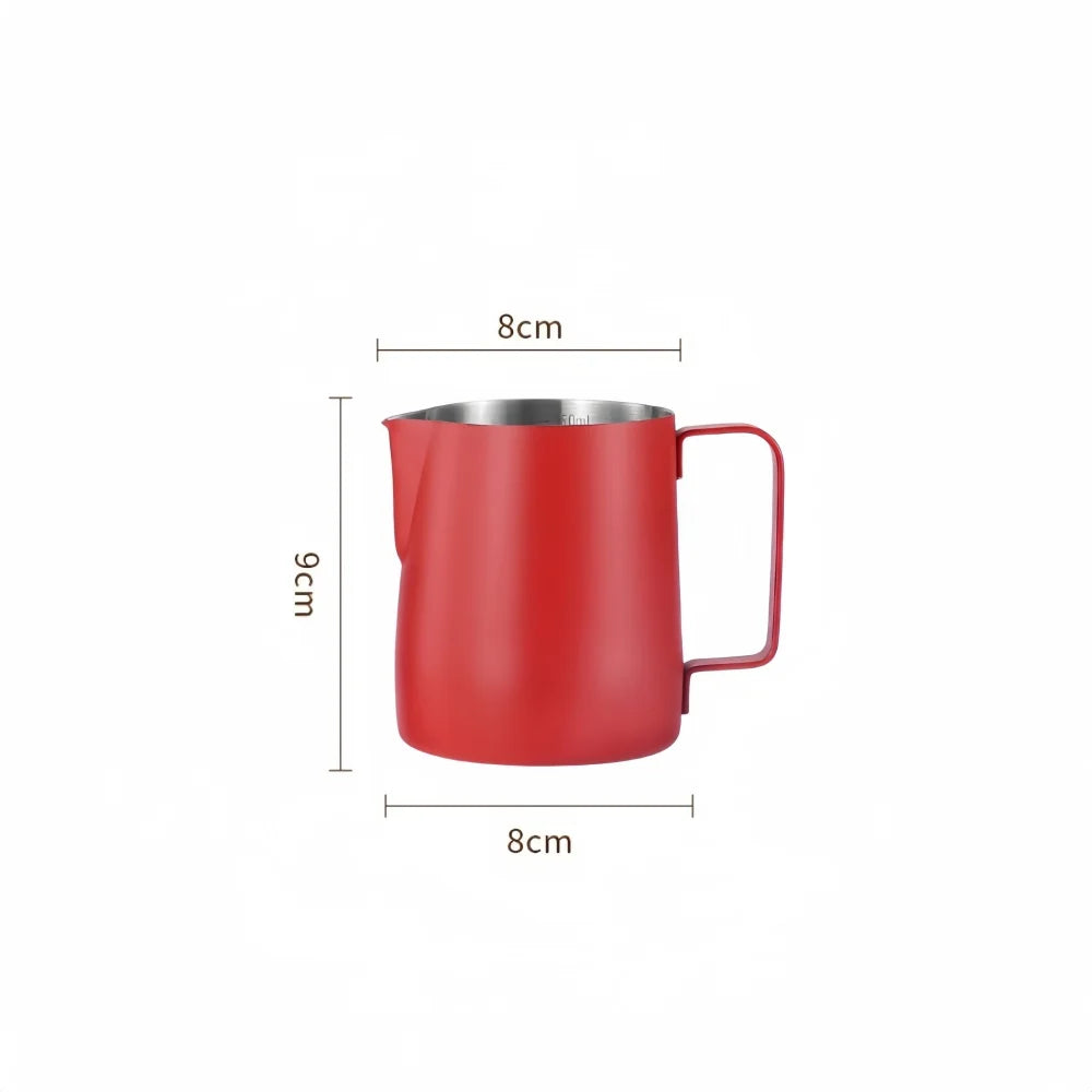 350/600ML Coffee Milk Frothing Pitcher Jug 304 Stainless Steel Precise Scale High Quality Latte Barista Professional CafeUtensil