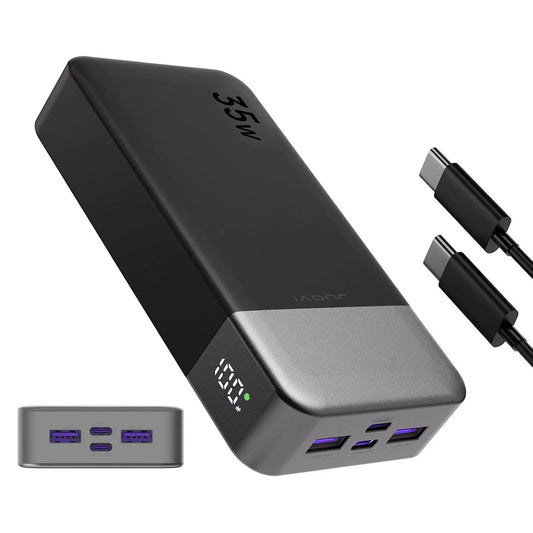 20000mAh Power Bank JUOVI Portable Charger 35W PD 3.0 QC 4.0 Fast Charging Phone Charger With LED Display Travel Battery Pack