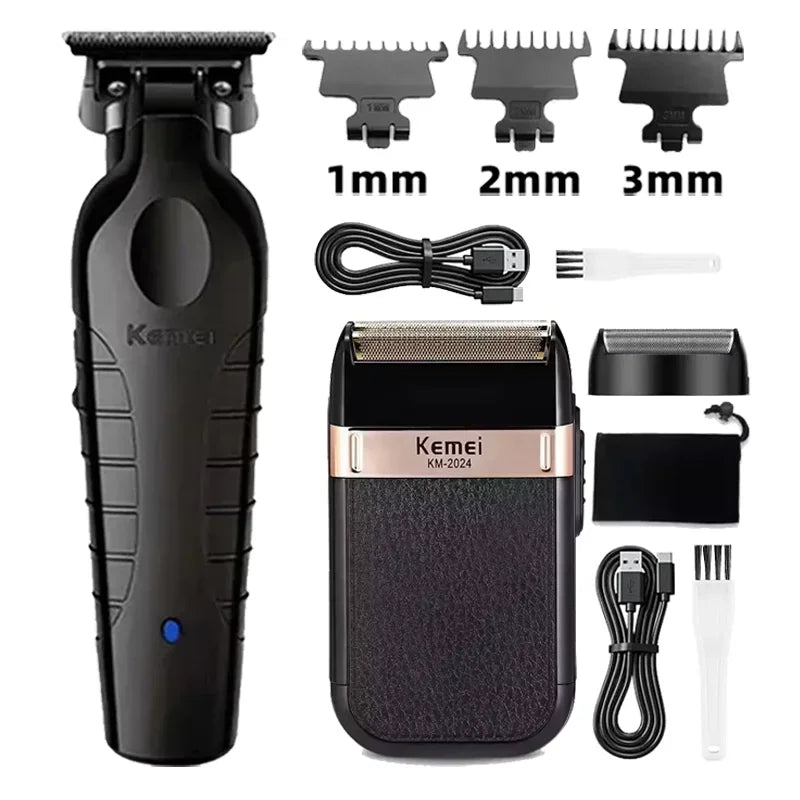 Kemei Hair Clipper Km-1071 Km-2299 Km-2024 UBS Rechargeable Cordless Beard Trimmer Powerful Electric Hair Clippers for Men