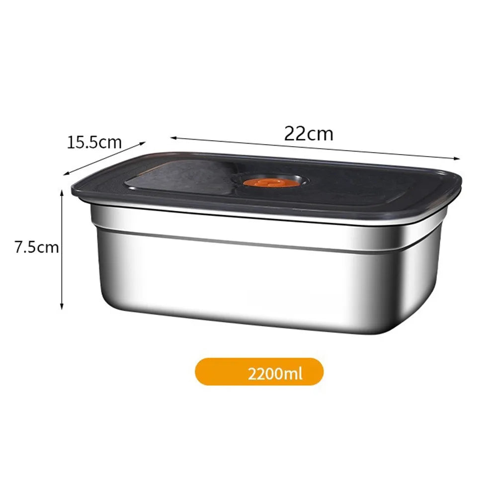 Stainless Steel Camping Lunch Box Sealed Microwave Suitable Preservation Box Large Capacity Leak-proof