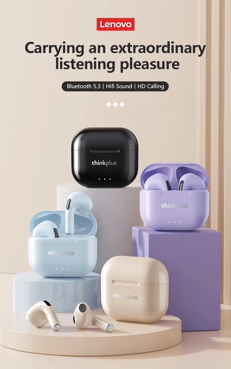 Lenovo LP40 II Earphones Original LP40 plus TWS Wireless Bluetooth 5.3 Headphones Sport Noise Reduction Touch Control Earbudss