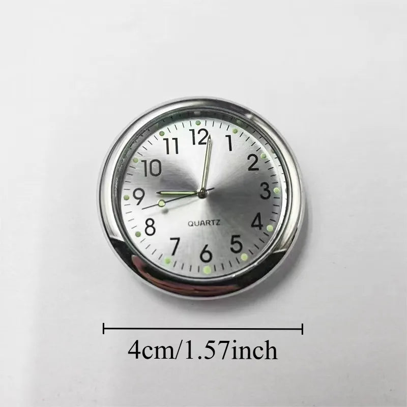 1pc Glow Decorative Car Clock Mini Quartz Watch for Car Decoration