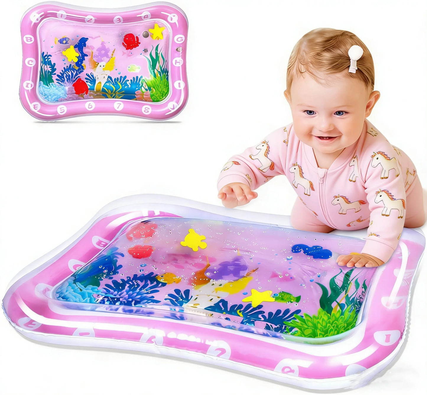 Baby Water Play Mat Inflatable Cushion PVC Infant Tummy Time Toddler Water Pad For Kids Early Education Developing Activity Toys