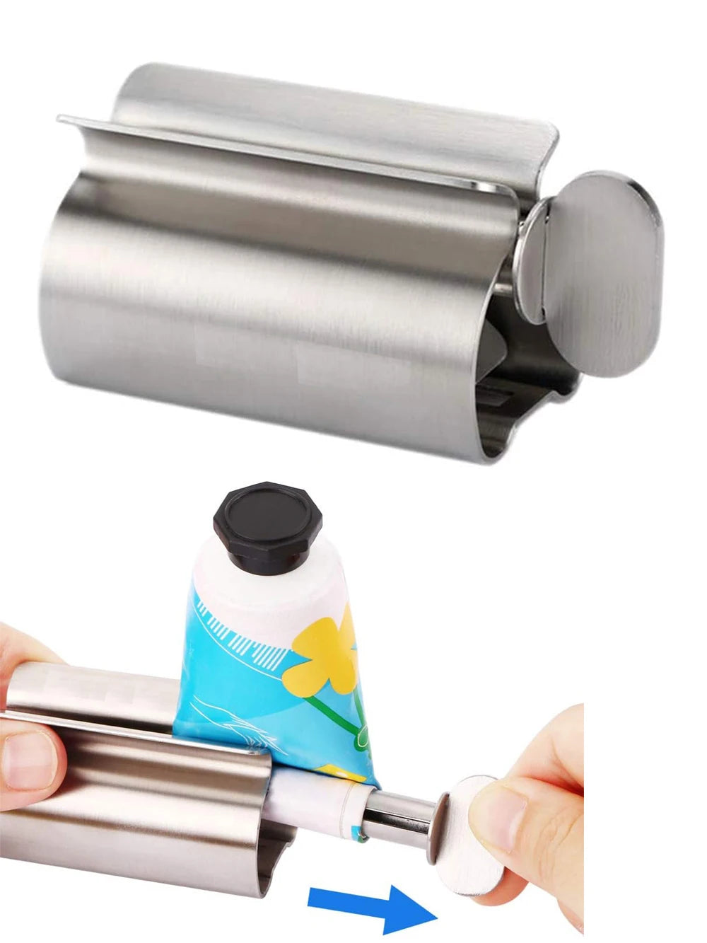 1/2PCS Toothpaste Squeezer Tube Roller Stainless Steel Wringer Roller Rotate Dispenser for Cosmetics Bathroom Accessories