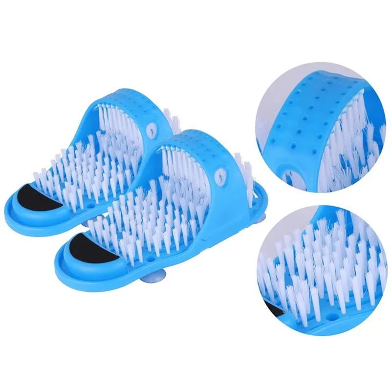 1-4pcs Shower Foot Cleaner Foot Washing Brush Remove Dead Skin With Suction Cup For Bathing Hotels Slippers Home Bathroom Tools