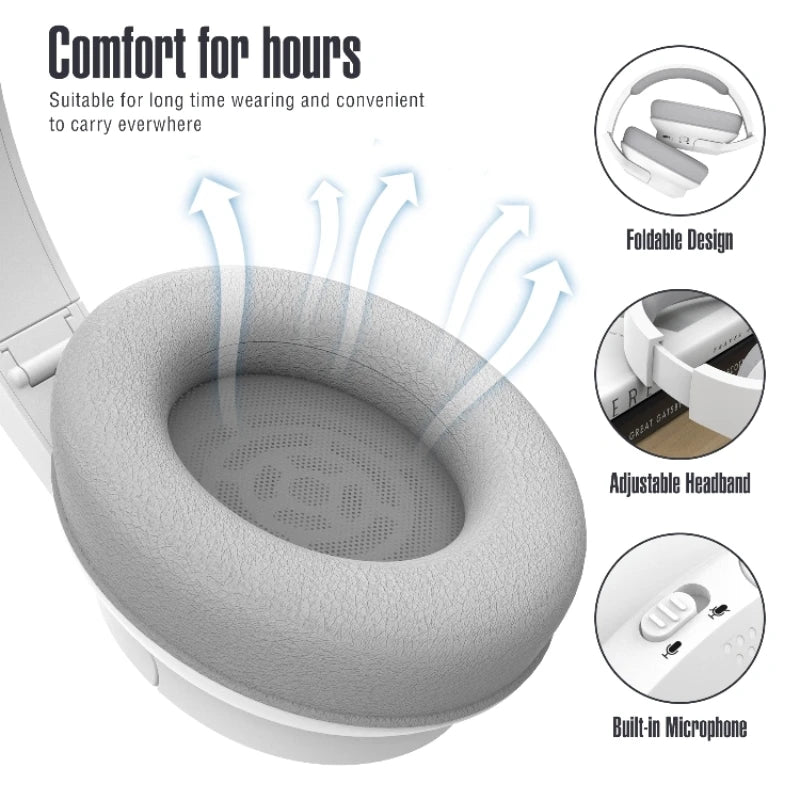 LDON L839 Bluetooth 5.3 Earphones Headphones Foldable Gaming Headset Sport Headphone with Mic Music Earbuds