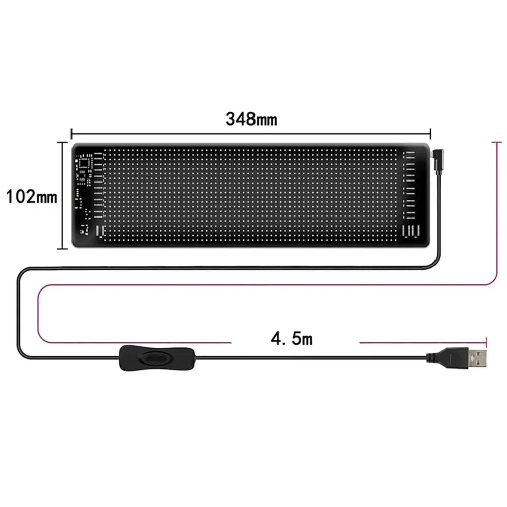 Car Devil Eyes Light Led Soft Screen DIY Colorful Car Windshield Dynamic LED Smart Phone App Control Flexible Matrix Screen