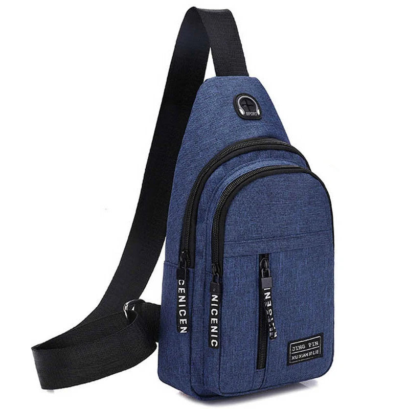 New Men Shoulder Bags Chest Bag Multifuncional Crossbody Bags Travel Sling Bag