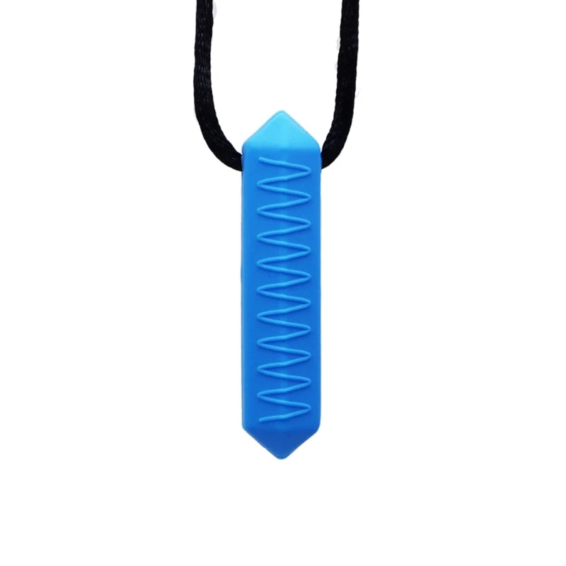 Stylish Silicone Pendant Necklace Chew Necklace Sensory Toy Provides Orals Stimulation Relieves Discomfort for All Age