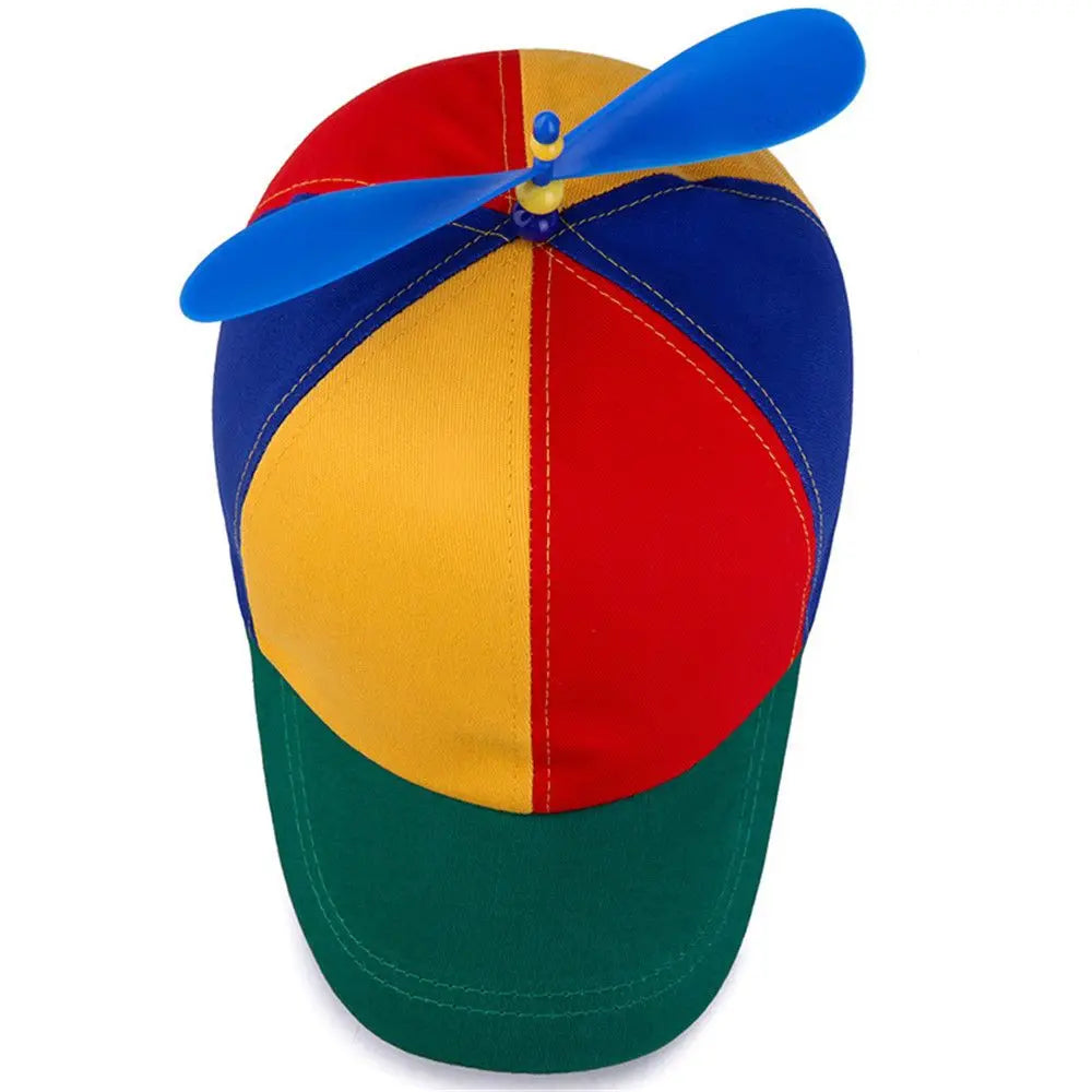 Rainbow Bamboo Dragonfly Baseball Cap Funny Helicopter Propeller Adventure Hat Firefly Cap Snapback Hat For Adult Kids Boy Girl